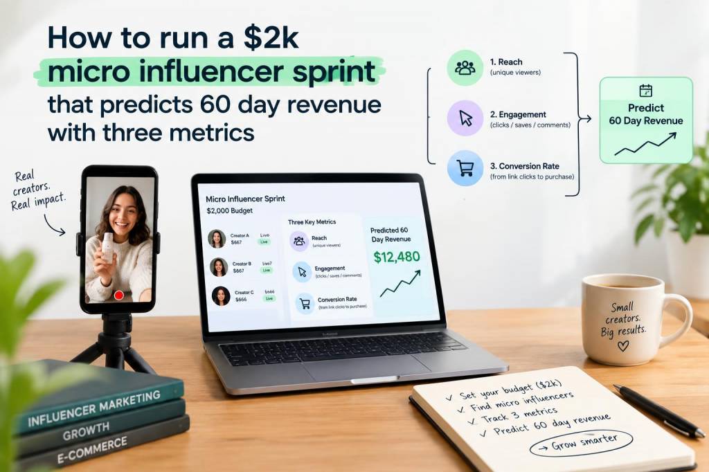How to run a $2k micro-influencer sprint that predicts 60-day revenue with three metrics