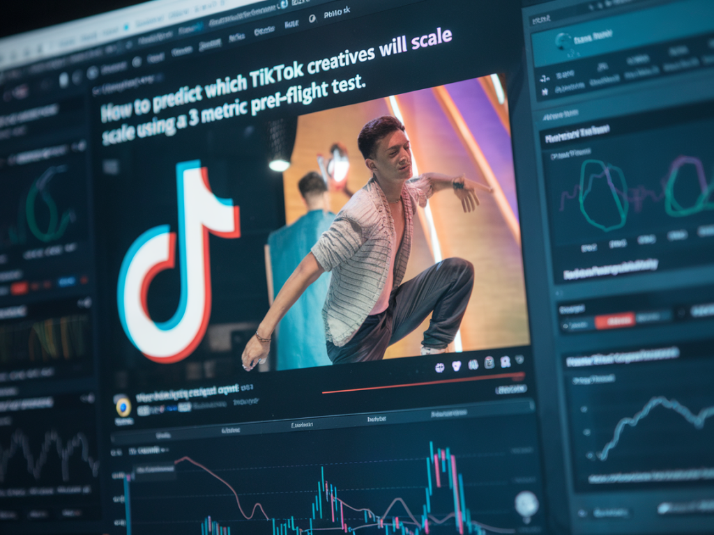 How to predict which tiktok creatives will scale using a 3-metric preflight test