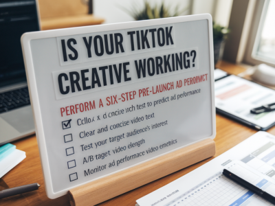 Is your tiktok creative working? a six-step pre-launch test to predict ad performance