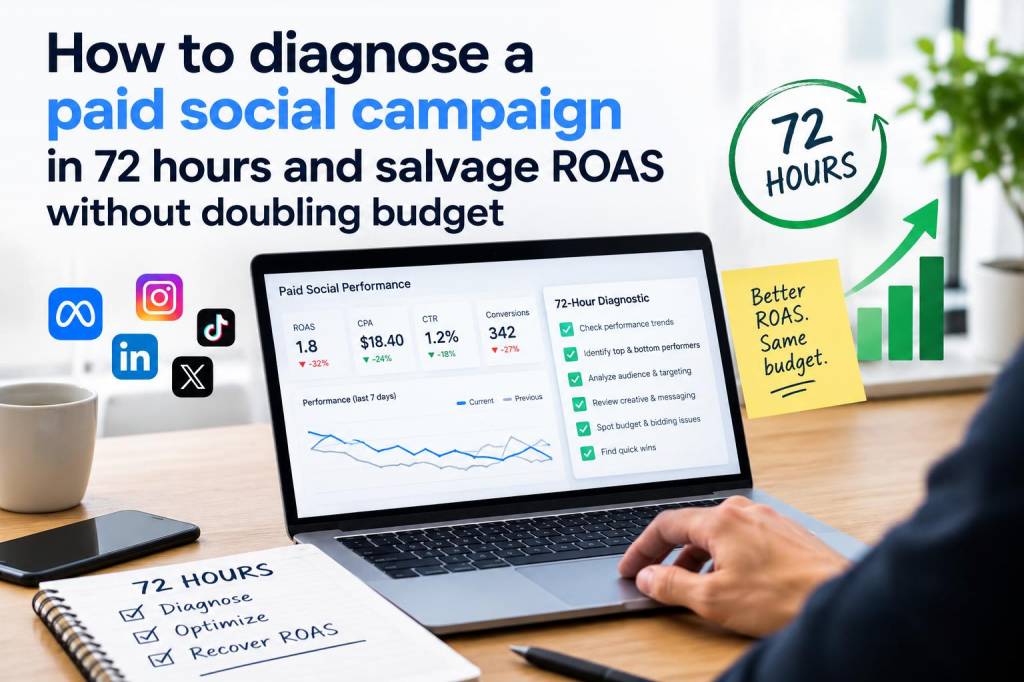 How to diagnose a paid social campaign in 72 hours and salvage roas without doubling budget