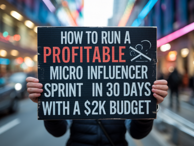 How to run a profitable micro-influencer sprint in 30 days with a $2k budget