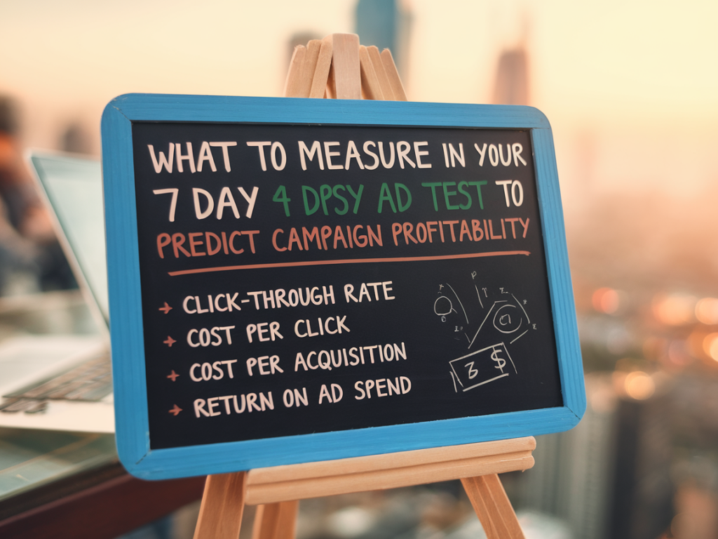 What to measure in your first 7-day ad test to predict campaign profitability